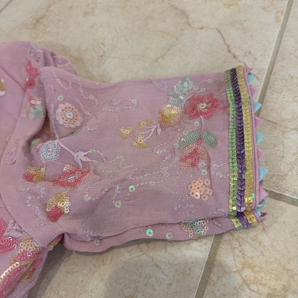 Embroidered Pink Lehenga Set - Picture 6 of 15